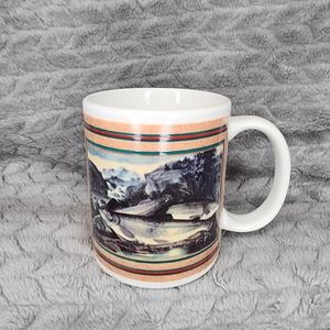 Vintage Trout Coffee Mug HF 97 Houston Foods Co.